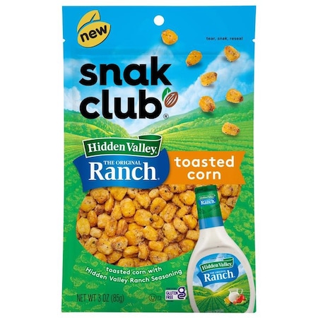 Snak Club Snak Club Hidden Valley Ranch Toasted Corn 3 oz Bagged 1721700